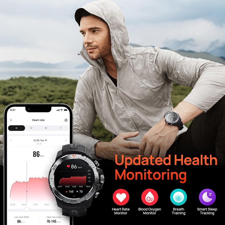 MIBRO GS Explorer Smart Watch 1.32 AMOLED con presión cardíaca de presión arterial Monitor de aptitud Fitness, verde