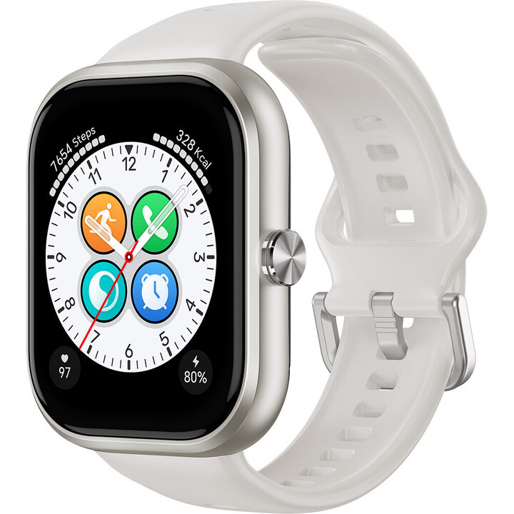 HONOR Choice Smartwatch, Fitness Tracker, SpO2, 1.95 AMOLED Display, 12 Days, GPS, 5ATM, White