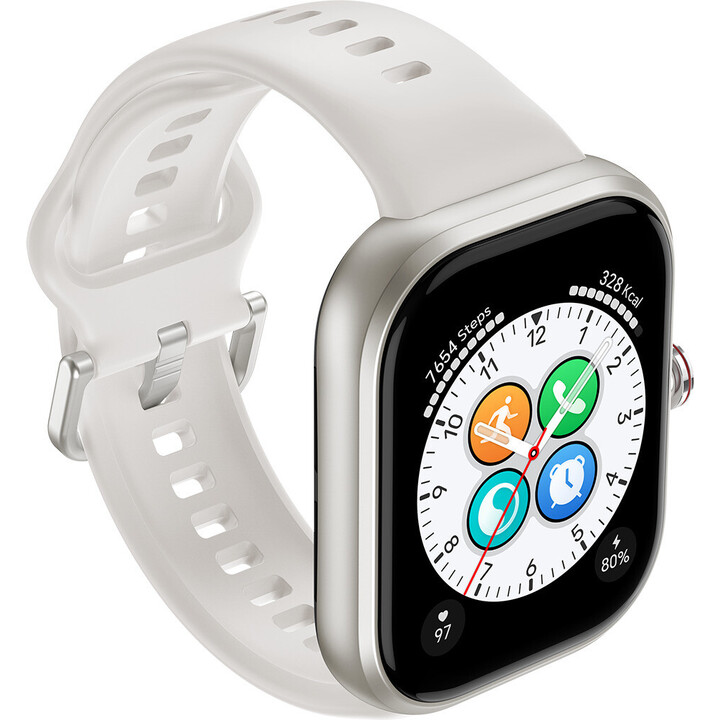 HONOR Choice Smartwatch, Fitness Tracker, SpO2, 1.95 AMOLED Display, 12 Days, GPS, 5ATM, White