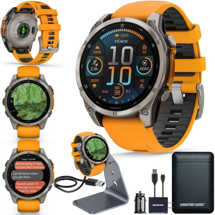 Garmin Fenix 8 47 mm Zafiro Naranja