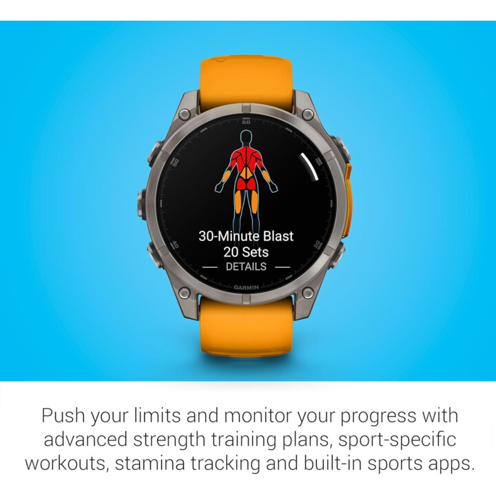 Garmin Fenix 8 47 mm Zafiro Naranja