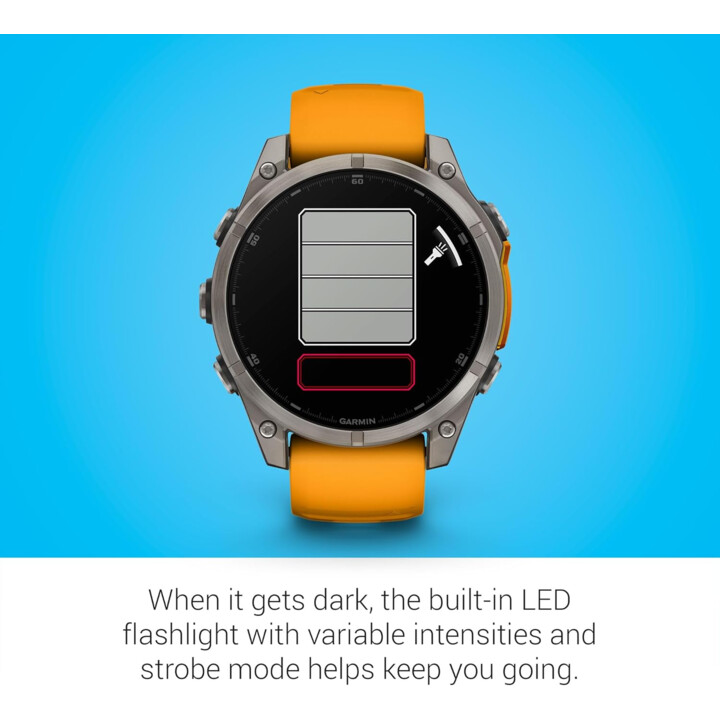 Garmin Fenix 8 47 mm Zafiro Naranja