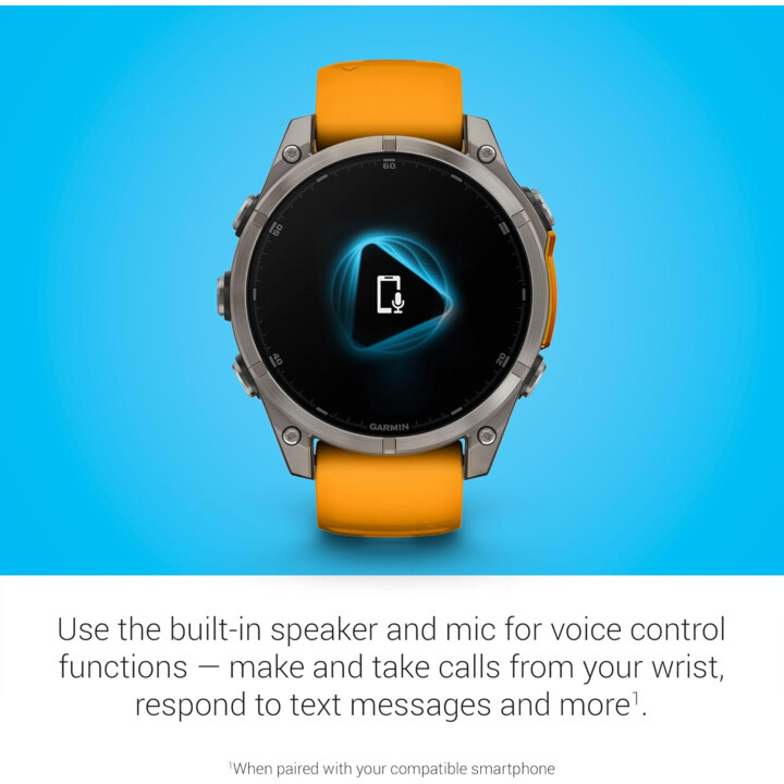 Garmin Fenix 8 47 mm Zafiro Naranja