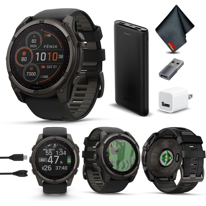Garmin Fenix 8 Sapp Solar Schwarz Grau