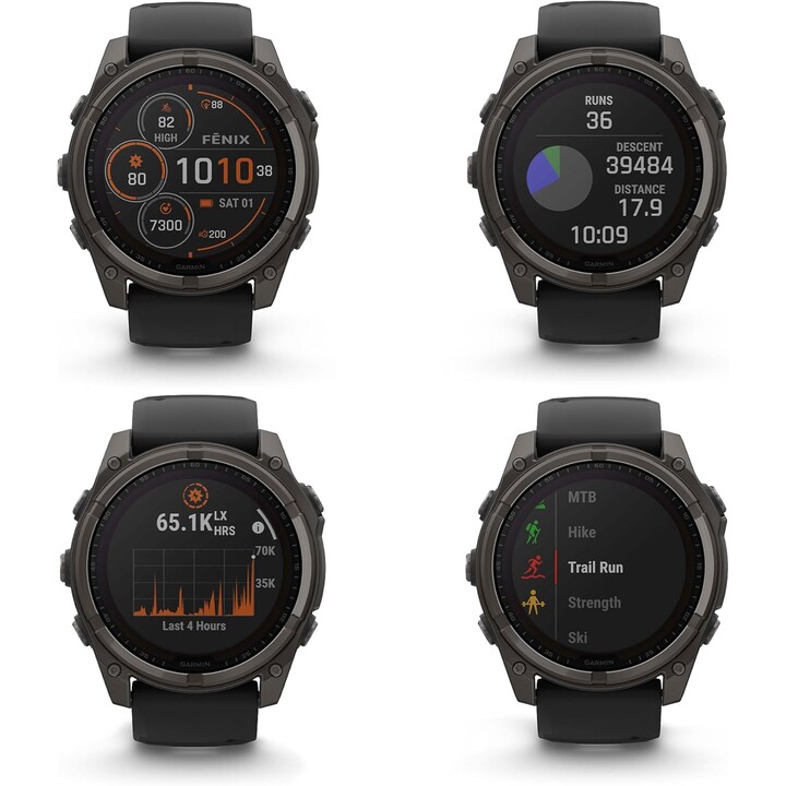 Garmin Fenix 8 Sapp Solar Schwarz Grau