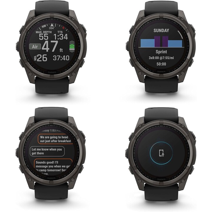 Garmin Fenix 8 Sapp Solar Schwarz Grau