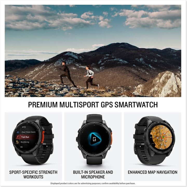 Garmin Fenix 8 AMOLED 47mm Acero Negro - Reloj Inteligente