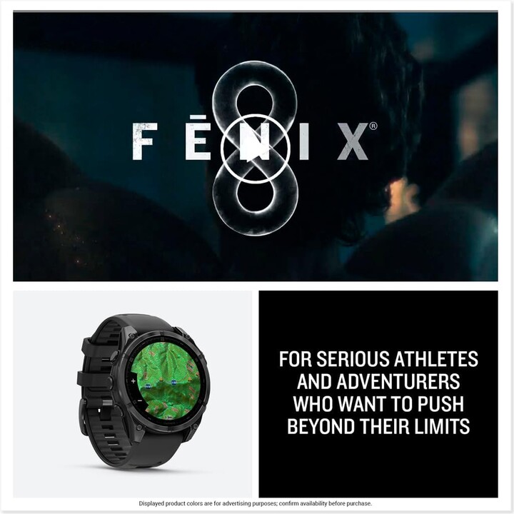 Garmin Fenix 8 AMOLED 47mm Acero Negro - Reloj Inteligente