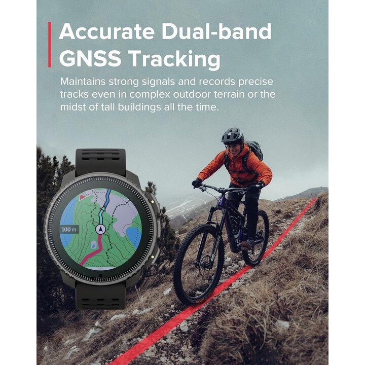 Suunto Vertical Solar All Black reloj deportivo GPS con mapas offline, doble banda, batería 60 días, negro