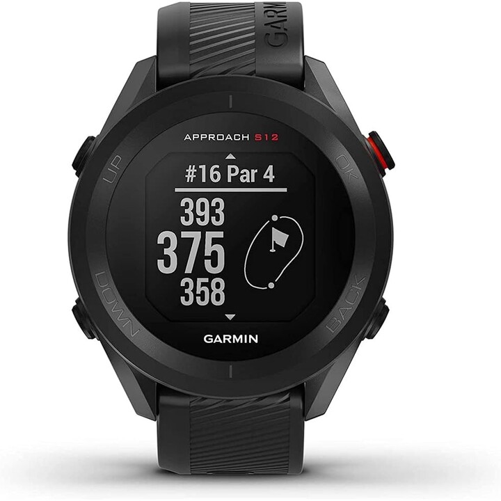 Garmin 010-02472-00 Enfoque S12 GPS Golf Watch, 42k+ campos precargados, negro