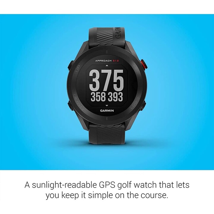 Garmin 010-02472-00 Enfoque S12 GPS Golf Watch, 42k+ campos precargados, negro