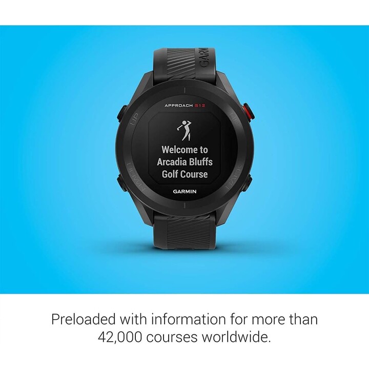Garmin 010-02472-00 Enfoque S12 GPS Golf Watch, 42k+ campos precargados, negro