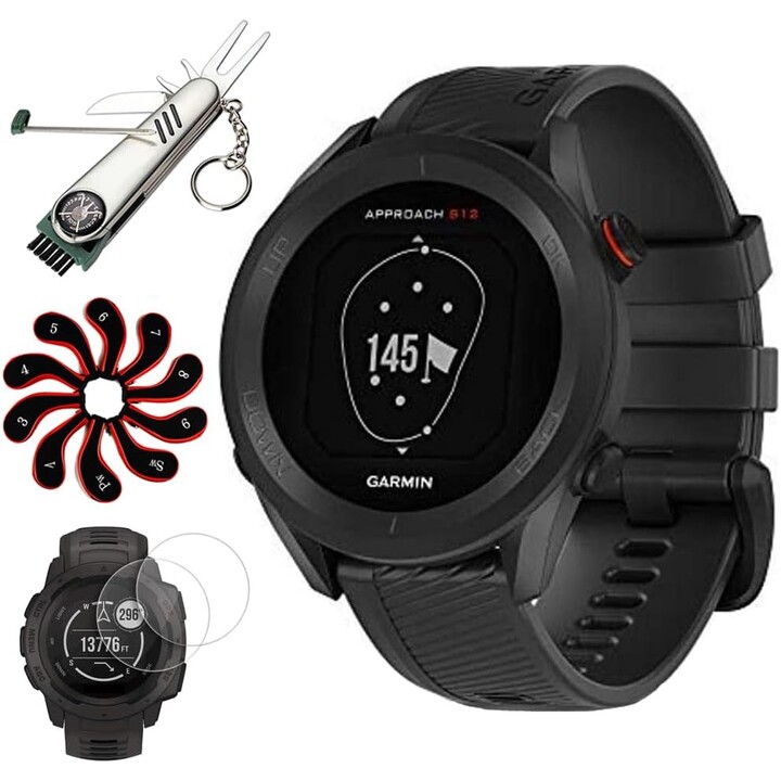 Garmin 010-02472-00 Enfoque S12 GPS Golf Watch, 42k+ campos precargados, negro