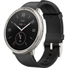 Amazfit Active 2 NFC Smartwatch 1.32" 2,000nits Offline Maps Silver with 2 Straps Black and Red
