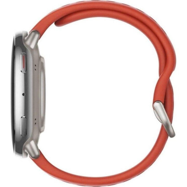 Amazfit Active 2 NFC Smartwatch 1.32" 2,000nits Offline Maps Silver with 2 Straps Black and Red