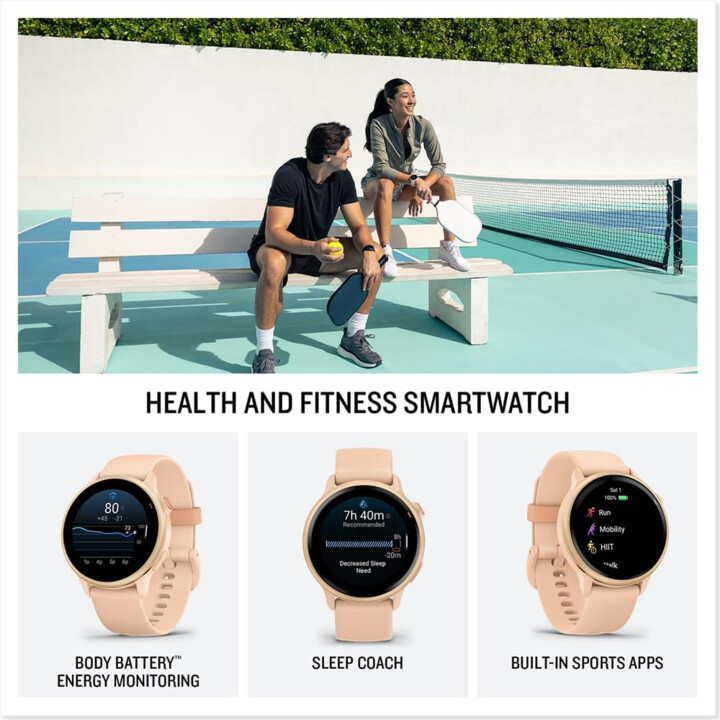 Garmin 010-02985-03 Vivoactive 6 GPS de salud y fitness Rosa Amanecer