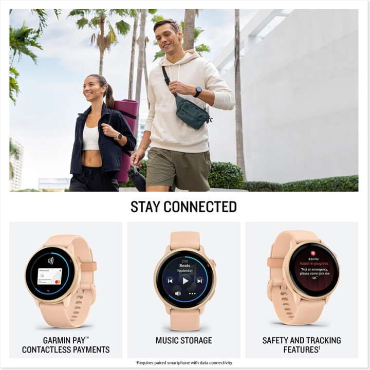 Garmin 010-02985-03 Vivoactive 6 GPS de salud y fitness Rosa Amanecer