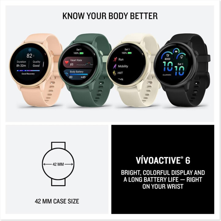 Garmin 010-02985-03 Vivoactive 6 GPS de salud y fitness Rosa Amanecer