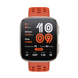 Amazfit Bip 6 Vermelho 5 cm (1,97") Amoled Digital 390 x 450 pixels Tela sensível ao toque Prata GPS (satélite)