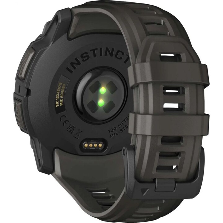 Garmin Instinct, 50mm, Smartwatch de GPS ao ar livre, AMOLED, Black With Black Band