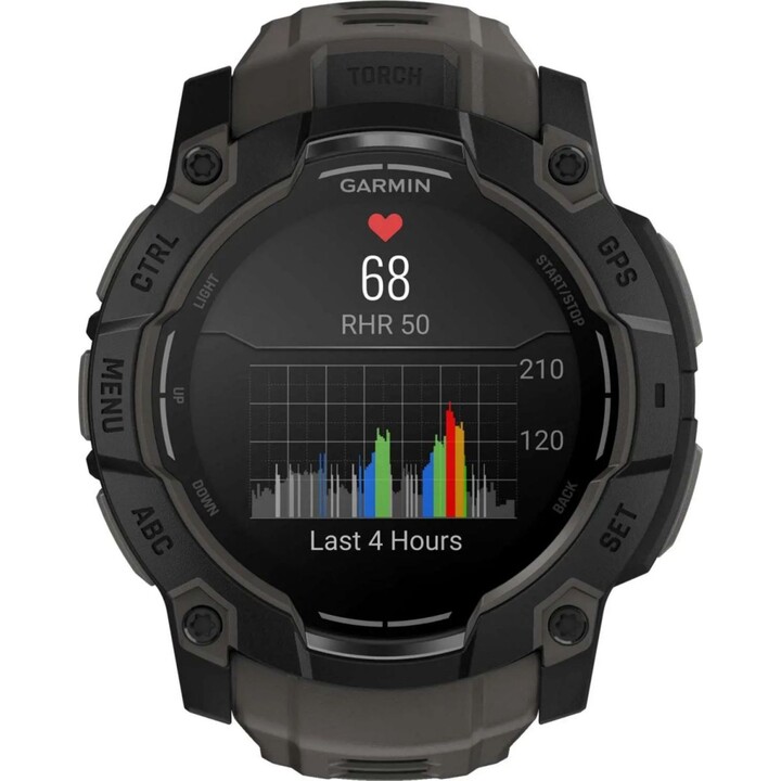 Garmin Instinct, 50mm, Smartwatch de GPS ao ar livre, AMOLED, Black With Black Band