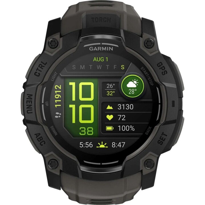 Garmin Instinct, 50mm, Smartwatch de GPS ao ar livre, AMOLED, Black With Black Band