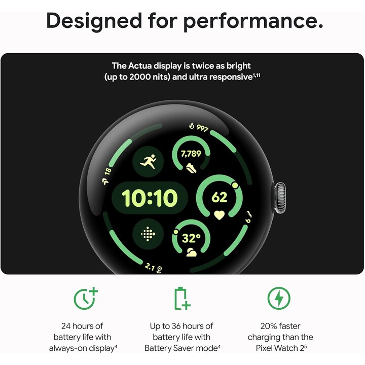 Google Pixel Watch 3 45 mm Wifi Hazel Verde