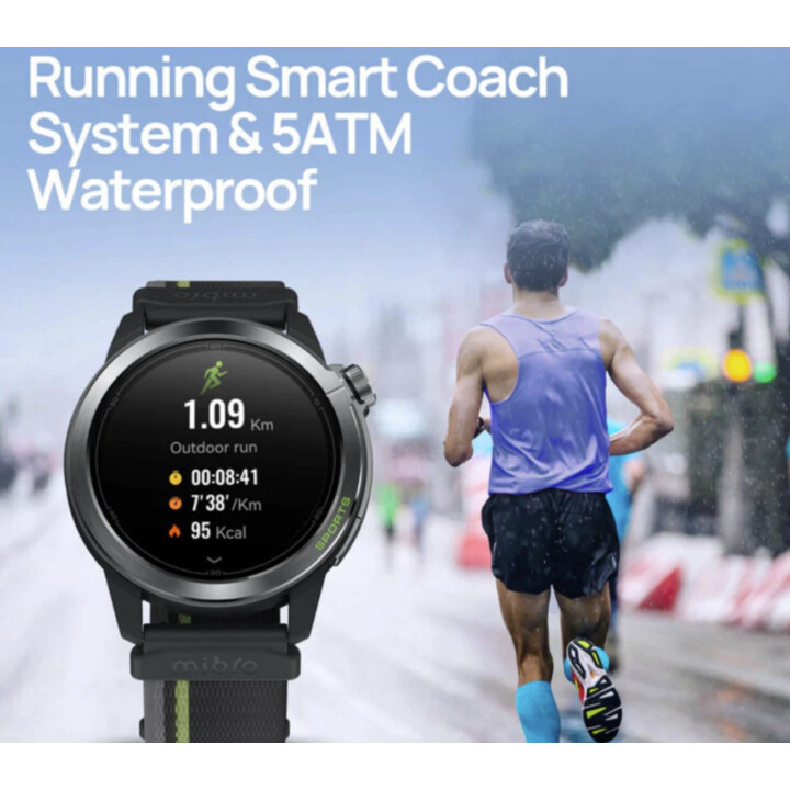 Mibro GS Active 2 Smartwatch, Padel Statistics, GPS, 5ATM, 1.32" AMOLED Display, 20-Day Auto, Lilac