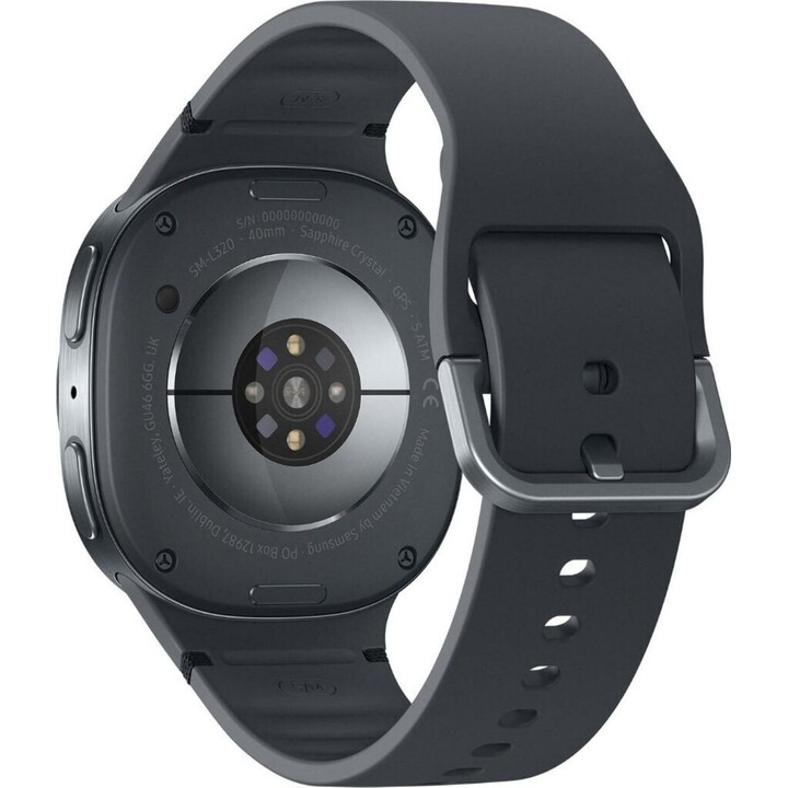 Samsung Galaxy Watch8, 40mm, grafito, gris, Bluetooth, AI Smart Watch, Procesador de 3nm, entrenador de salud y sueño