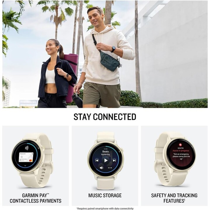 Garmin Vívoactive 6 3.05 (1.2") AMOLED 30.4 mm Digital 390 x 390 pixels Touch Screen GPS White