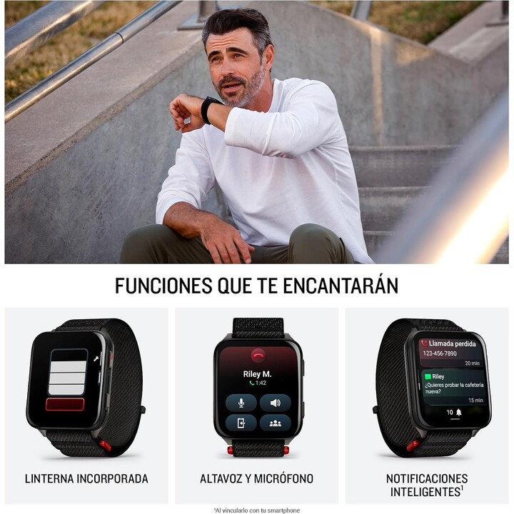 Garmin Venu X1 8.4 cm (2") AMOLED Digital 396 x 484 Pixeles Pantalla Tacti Caja de Titanio Gris Correa de Nailon Negro