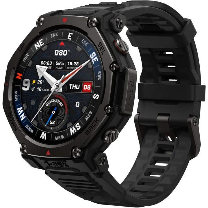 Amazfit T-Rex 3 Pro, Smartwatch deportivo para hombre, pantalla AMOLED de zafiro, bisel de titanio, GPS de doble banda