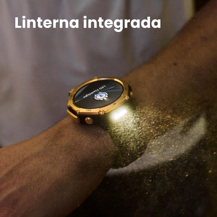 Amazfit T-Rex 3 Pro, Smartwatch deportivo para hombre, pantalla AMOLED de zafiro, bisel de titanio, GPS de doble banda