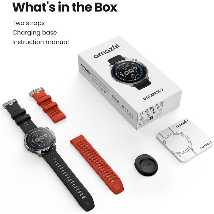 Amazfit Balance 2 Xt 3,81 Cm (1.5") Amoled Digital 480 X 480 Pixeles Pantalla Táctil Negro Wifi Gps (satélite)