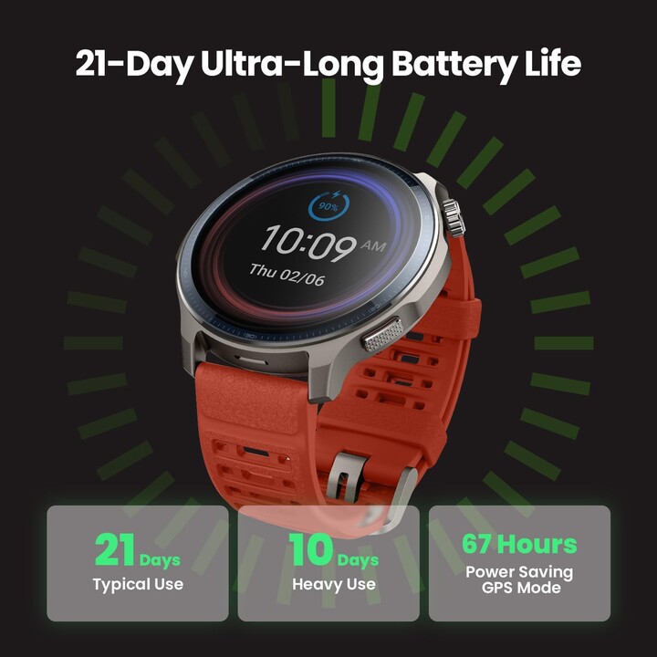 Amazfit Balance 2 Xt 3,81 Cm (1.5") Amoled Digital 480 X 480 Pixeles Pantalla Táctil Negro Wifi Gps (satélite)
