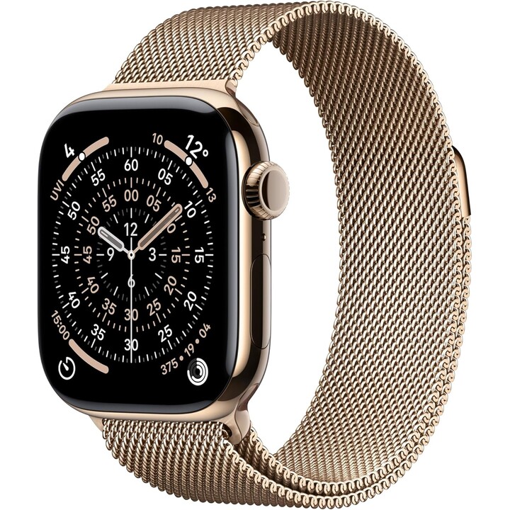 Apple Watch Series 11 GPS Cellular 42 mm Caja de titanio dorado con correa milanesa dorada - Talla única