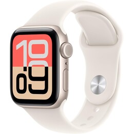 Apple Watch SE3 2025 GPS 40mm Cellular Caja de aluminio Starlight con correa deportiva Starlight - Talla M/L