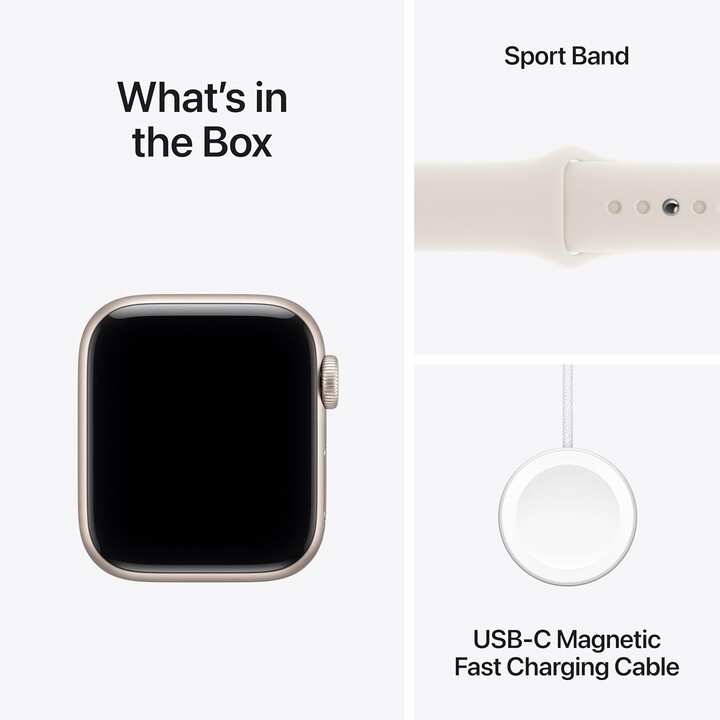 Apple Watch SE3 2025 GPS 40mm Cellular Caja de aluminio Starlight con correa deportiva Starlight - Talla M/L