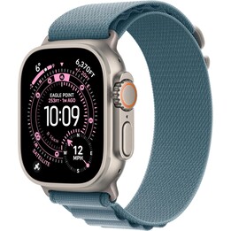 Apple Watch Ultra 3 GPS Cellular 49mm Caja de titanio natural con correa Alpine Loop azul claro - Talla L