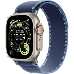 Apple Watch Ultra 3 GPS Cellular 49mm Caja de titanio natural Correa Loop Trail Azul brillante - Talla S/M
