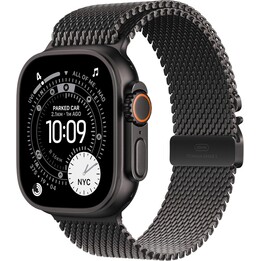 Apple Watch Ultra 3 GPS Cellular 49mm Caja resistente de titanio negro con correa milanesa negra - Talla S
