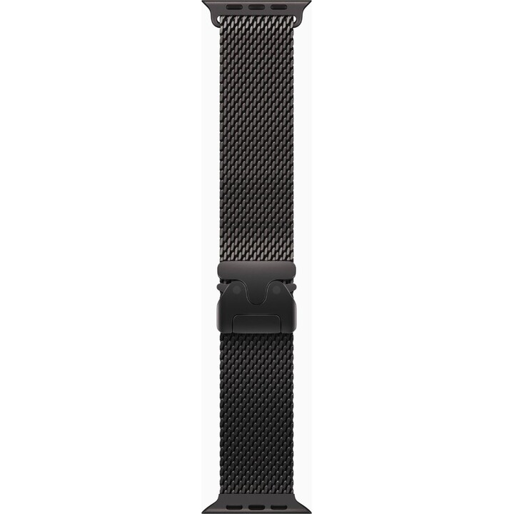 Apple Watch Ultra 3 GPS Cellular 49mm Caja resistente de titanio negro con correa milanesa negra - Talla S