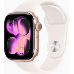 Apple Watch Series 11 GPS Cellular 42mm Rose Gold Aluminum Case with Blush Pink Sport Band - Size S/M