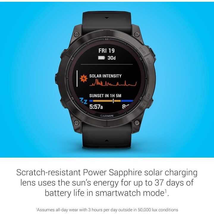 Garmin Fenix 7X Pro Solar GPS NFC 51mm MIP Gris Negro Correa 10ATM Resistencia al agua SpO2