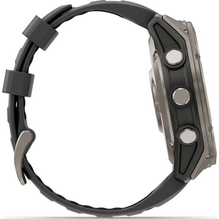 Garmin Fēnix 8 Pro 51 mm AMOLED Zafiro Gris Titanio con correa de Silicona Negra