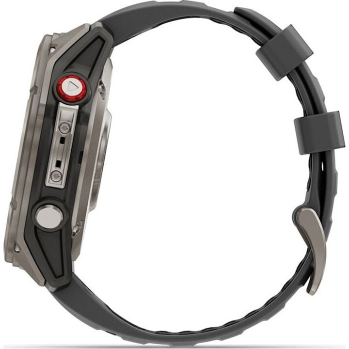 Garmin Fēnix 8 Pro 51 mm AMOLED Zafiro Gris Titanio con correa de Silicona Negra
