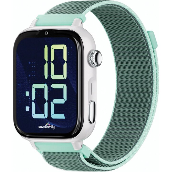 Smartwatch Savewatch Plus 2 con chiamate e GPS / Savefamily / 680 mAh / NanoSIM / Tessuto / Bianco / Oceano