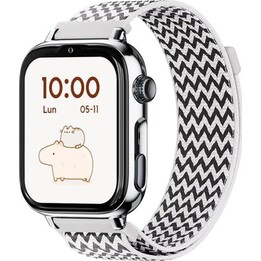 Montre connectée SaveWatch Plus 2 avec appels et GPS / Savefamily / 680 mAh / NanoSIM / Tissu / Argent / Zig Zag