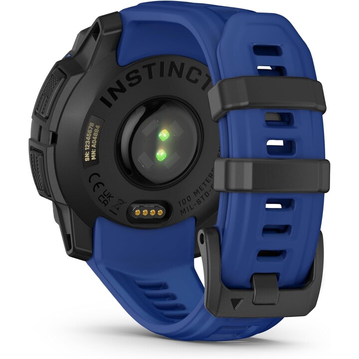 Garmin Instinct 3 AMOLED 45 mm Preto com Correia Azul