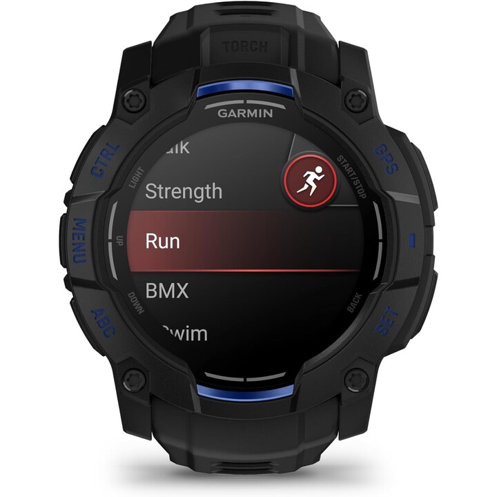 Garmin Instinct 3 AMOLED 50mm Black with Black/Blue Strap